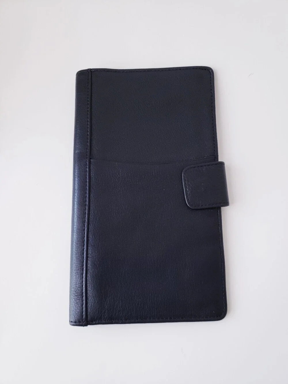 Vintage Mori Black Leather Large Travel Wallet